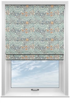 William Morris At Home Larkspur, Woad - Twist&Fit Roman Blind